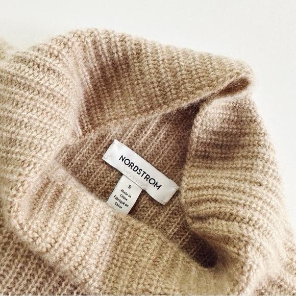 Nordstrom Stripe Cashmere Mock Neck Sweater - Picture 8 of 10